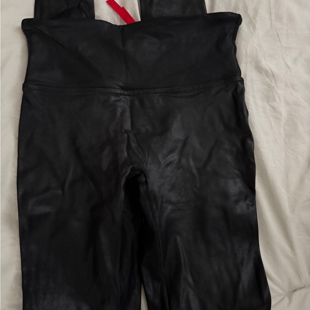 SPANX Black Faux Leather Leggings